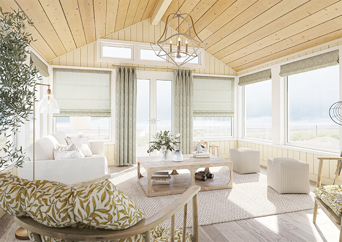 Siena Voile, Khaki Brown - Roman Blind - Image 6